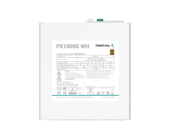 Блок питания Deepcool 1000W PX1000G WH (R-PXA00G-FC0W-EU), изображение 5 Блок питания Deepcool 1000W PX1000G WH (R-PXA00G-FC0W-EU), изображение 5