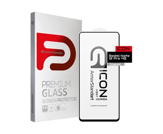 Скло захисне Armorstandart Icon Xiaomi Redmi Note 12 Pro 4G Black (ARM72596)