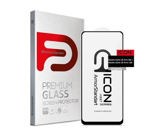 Стекло защитное Armorstandart Icon Xiaomi Redmi Note 12 Pro 5G / 12 Pro+ 5G Black (ARM73097)