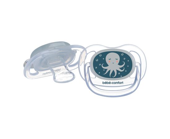 Пустышка Bebe Confort Physio Air, светящийся в темноте, 2 шт, 0/6 мес (Blue Octopus) (3104201940), изображение 2