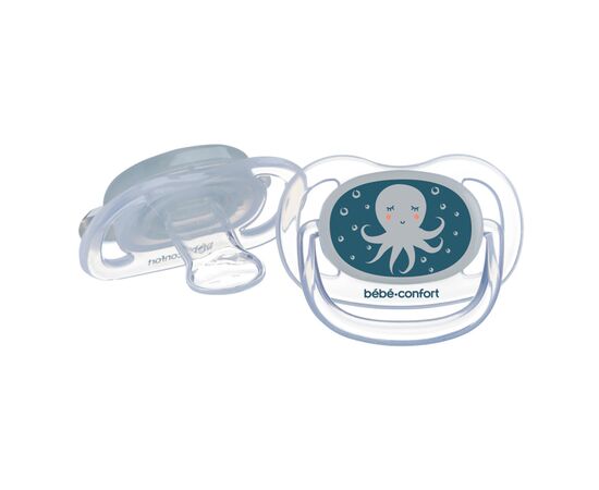 Пустышка Bebe Confort PHYSIO AIR, 2 шт, 6-18 мес (Blue Octopus) (3104201950)