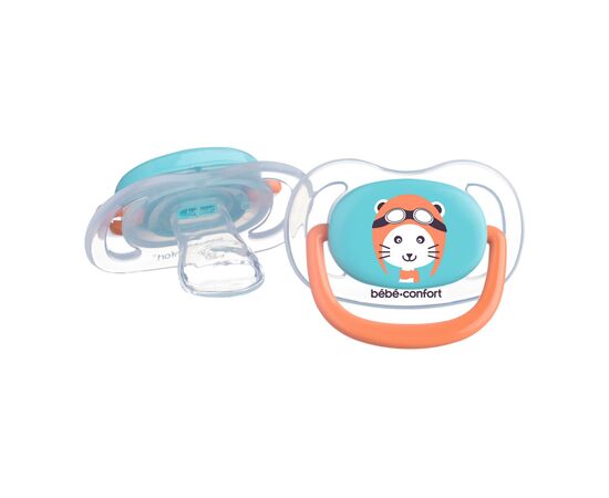 Пустышка Bebe Confort Physio Air, 2 шт, 6/18 мес (синяя с оранжевым) (3104201780), изображение 2 Пустышка Bebe Confort Physio Air, 2 шт, 6/18 мес (синяя с оранжевым) (3104201780), изображение 2