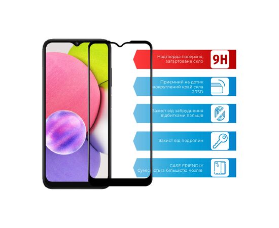 Скло захисне ACCLAB Full Glue Samsung A03S (1283126515330), зображення 2 Скло захисне ACCLAB Full Glue Samsung A03S (1283126515330), зображення 2