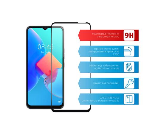 Скло захисне ACCLAB Full Glue Tecno Spark 8C (1283126542466), зображення 3 Скло захисне ACCLAB Full Glue Tecno Spark 8C (1283126542466), зображення 3