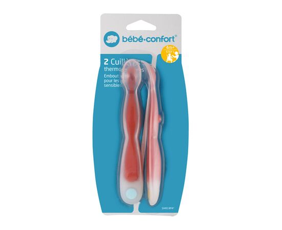 Набор детской посуды Bebe Confort ложечки термочувствительные, 2 шт, размер S1 (красные) (3105206400), изображение 2