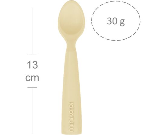 Набор детской посуды MinikOiOi Scooper силиконовая ложка (Mellow Yellow) (101140006), изображение 8