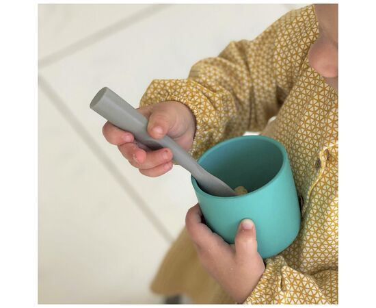 Набор детской посуды MinikOiOi Scooper Ложка силиконовая (Mineral Blue) (101140003), изображение 3 Набор детской посуды MinikOiOi Scooper Ложка силиконовая (Mineral Blue) (101140003), изображение 3