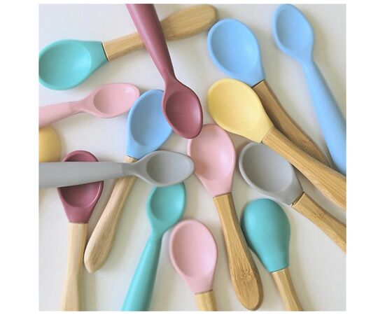 Набор детской посуды MinikOiOi Scooper Ложка силиконовая (Mineral Blue) (101140003), изображение 5 Набор детской посуды MinikOiOi Scooper Ложка силиконовая (Mineral Blue) (101140003), изображение 5