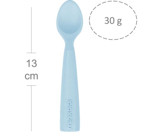 Набор детской посуды MinikOiOi Scooper Ложка силиконовая (Mineral Blue) (101140003), изображение 8 Набор детской посуды MinikOiOi Scooper Ложка силиконовая (Mineral Blue) (101140003), изображение 8