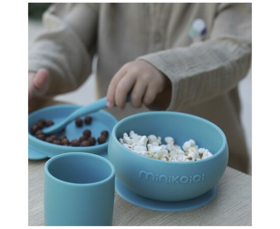 Набор детской посуды MinikOiOi BLW Set I - Powder Grey (101070052), изображение 4 Набор детской посуды MinikOiOi BLW Set I - Powder Grey (101070052), изображение 4