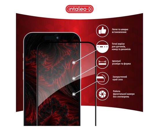 Стекло защитное Intaleo Full Glue Apple iPhone 15 (1283126575242), изображение 3 Стекло защитное Intaleo Full Glue Apple iPhone 15 (1283126575242), изображение 3