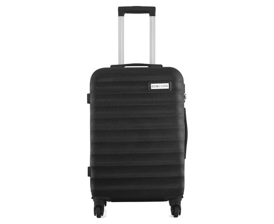 Валіза Semi Line Ребриста 22" M Чорна (T5576-3), зображення 2 Валіза Semi Line Ребриста 22" M Чорна (T5576-3), зображення 2