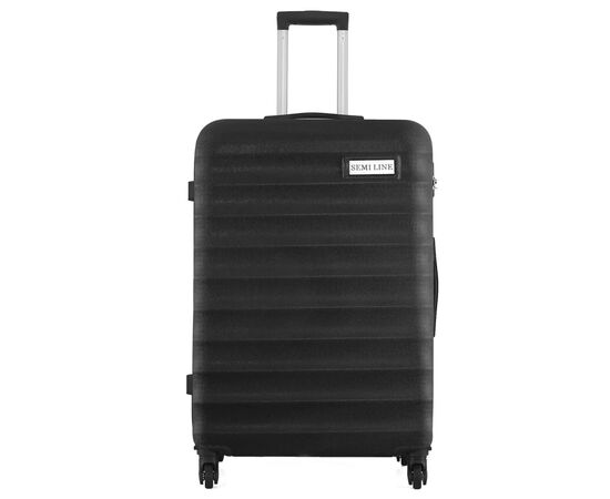 Валіза Semi Line Ребриста 28" L Чорна (T5576-6), зображення 2 Валіза Semi Line Ребриста 28" L Чорна (T5576-6), зображення 2