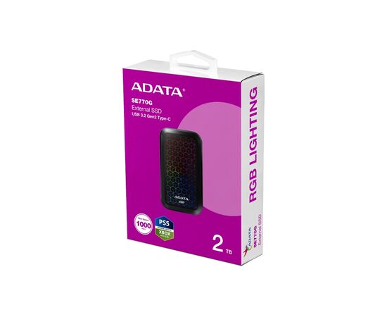 Накопитель SSD USB 3.2 2TB ADATA (ASE770G-2TU32G2-CBK), изображение 8 Накопитель SSD USB 3.2 2TB ADATA (ASE770G-2TU32G2-CBK), изображение 8