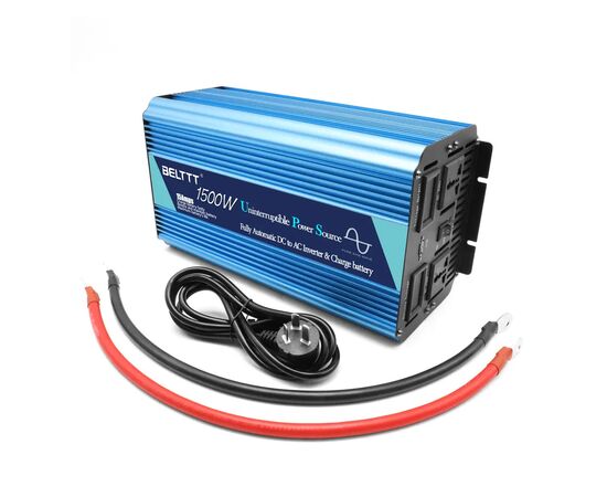 Автомобильный инвертор Belttt с функцией зарядки батареи 1500 Вт( 3000 пиковая) от 12 В до переменного тока 220 В 50 Гц Чистая (BET1500S), изображение 5