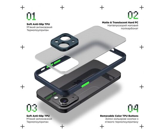 Чохол до мобільного телефона Armorstandart Frosted Matte Tecno Spark Go 2023 (BF7) Navy Blue (ARM72395), зображення 2 Чохол до мобільного телефона Armorstandart Frosted Matte Tecno Spark Go 2023 (BF7) Navy Blue (ARM72395), зображення 2