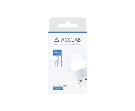 Лампа USB ACCLAB AL-LED01, 1W, 5000K, white (1283126552809), изображение 2 Лампа USB ACCLAB AL-LED01, 1W, 5000K, white (1283126552809), изображение 2