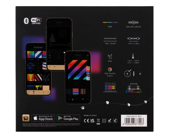 Гирлянда Twinkly Smart LED Dots Lights RGB 200 Gen II, IP44, 10м, прозрачный (TWD200STP-BEU), изображение 5 Гирлянда Twinkly Smart LED Dots Lights RGB 200 Gen II, IP44, 10м, прозрачный (TWD200STP-BEU), изображение 5