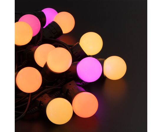 Гирлянда Twinkly Smart LED Twinkly Festoon RGB 20, G45, Gen II, IP44, 10м, черный (TWF020STP-BEU), изображение 11 Гирлянда Twinkly Smart LED Twinkly Festoon RGB 20, G45, Gen II, IP44, 10м, черный (TWF020STP-BEU), изображение 11