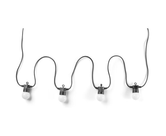 Гирлянда Twinkly Smart LED Twinkly Festoon RGB 20, G45, Gen II, IP44, 10м, черный (TWF020STP-BEU), изображение 6 Гирлянда Twinkly Smart LED Twinkly Festoon RGB 20, G45, Gen II, IP44, 10м, черный (TWF020STP-BEU), изображение 6