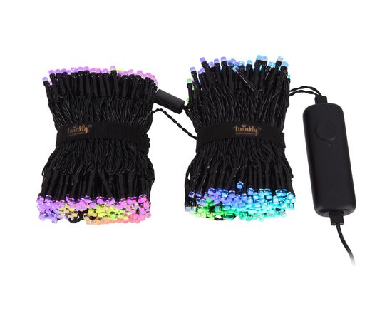 Гирлянда Twinkly Smart LED Strings RGBW 600, Gen II, IP44, длина 48м, черный (TWS600SPP-BEU), изображение 3 Гирлянда Twinkly Smart LED Strings RGBW 600, Gen II, IP44, длина 48м, черный (TWS600SPP-BEU), изображение 3