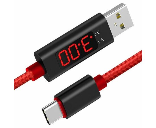 Дата кабель USB 2.0 AM to Type-C With LCD display Extradigital (KBU1735)