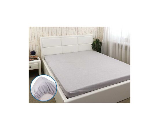 Простынь Руно бязь на резинке Grey 90х200 см (503.114У_Grey)