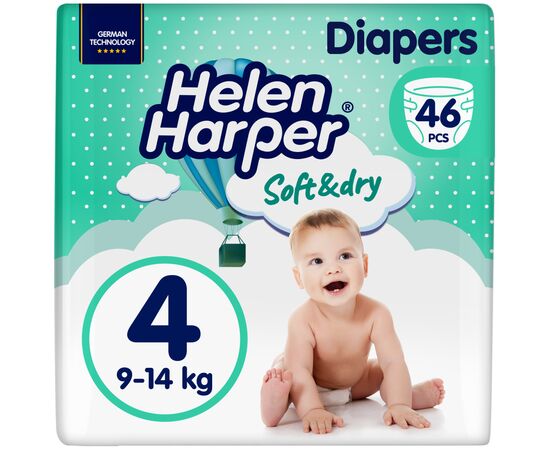 Подгузники Helen Harper Soft&Dry New Maxi Размер 4 (9-14 кг) 46 шт (2316775)