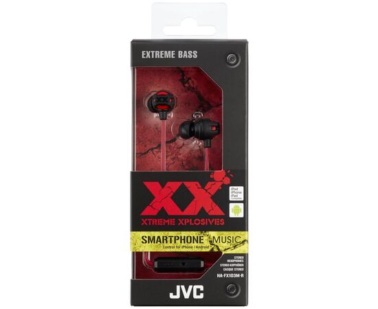 Наушники JVC HA-FX103M Red (HA-FX103M-R E)