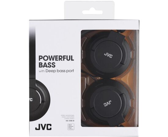 Наушники JVC HA-S180 Black (HA-S180-B-EF), изображение 2 Наушники JVC HA-S180 Black (HA-S180-B-EF), изображение 2
