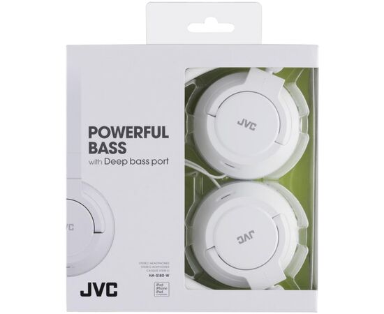 Наушники JVC HA-S180 White (HA-S180-W-EF), изображение 2 Наушники JVC HA-S180 White (HA-S180-W-EF), изображение 2