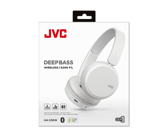 Наушники JVC HA-S36W White (HA-S36W-W-U), изображение 6 Наушники JVC HA-S36W White (HA-S36W-W-U), изображение 6