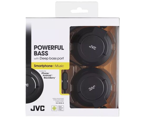 Наушники JVC HA-SR185 Black (HA-SR185-B EF), изображение 2 Наушники JVC HA-SR185 Black (HA-SR185-B EF), изображение 2