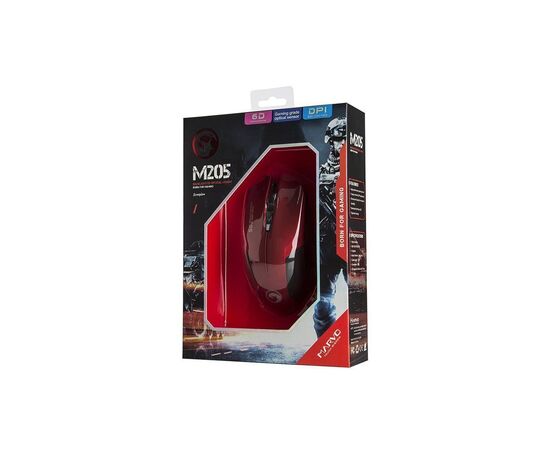 Мышка Marvo M205RD USB Red (M205RD), изображение 5 Мышка Marvo M205RD USB Red (M205RD), изображение 5