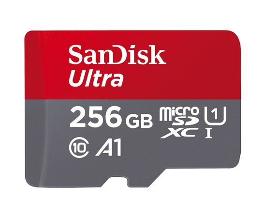 Карта памяти SanDisk 256GB microSDXC class 10 UHS-I Ultra (SDSQUAC-256G-GN6MA), изображение 2 Карта памяти SanDisk 256GB microSDXC class 10 UHS-I Ultra (SDSQUAC-256G-GN6MA), изображение 2