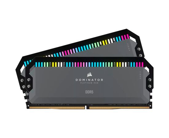 Модуль пам'яті для комп'ютера DDR5 32GB (2x16GB) 6000 MHz Dominator Platinum RGB Gray Corsair (CMT32GX5M2D6000Z36), зображення 3 Модуль пам'яті для комп'ютера DDR5 32GB (2x16GB) 6000 MHz Dominator Platinum RGB Gray Corsair (CMT32GX5M2D6000Z36), зображення 3