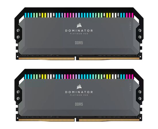 Модуль памяти для компьютера DDR5 32GB (2x16GB) 6000 MHz Dominator Platinum RGB Gray Corsair (CMT32GX5M2D6000Z36)