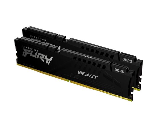 Модуль памяти для компьютера DDR5 16GB (2x8GB) 4800 MHz Beast Black Kingston Fury (ex.HyperX) (KF548C38BBK2-16)
