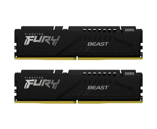 Модуль памяти для компьютера DDR5 16GB (2x8GB) 6000 MHz Beast Black Kingston Fury (ex.HyperX) (KF560C40BBK2-16)