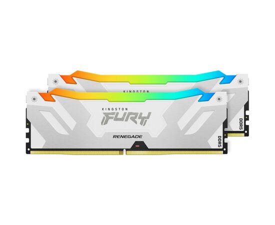 Модуль памяти для компьютера DDR5 64GB (2x32GB) 6000 MHz Renegade RGB White XMP Kingston Fury (ex.HyperX) (KF560C32RWAK2-64), изображение 2 Модуль памяти для компьютера DDR5 64GB (2x32GB) 6000 MHz Renegade RGB White XMP Kingston Fury (ex.HyperX) (KF560C32RWAK2-64), изображение 2