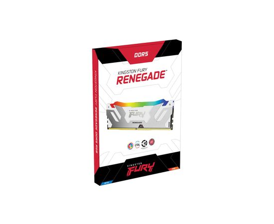 Модуль памяти для компьютера DDR5 64GB (2x32GB) 6000 MHz Renegade RGB White XMP Kingston Fury (ex.HyperX) (KF560C32RWAK2-64), изображение 5 Модуль памяти для компьютера DDR5 64GB (2x32GB) 6000 MHz Renegade RGB White XMP Kingston Fury (ex.HyperX) (KF560C32RWAK2-64), изображение 5