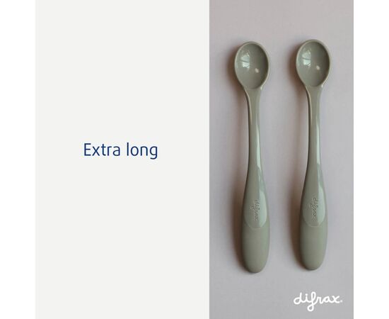 Набор детской посуды Difrax Ложки, 1 маленькая + 2 больших (7442 Clay), изображение 2