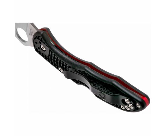 Нож Spyderco Delica 4 Lightweight Thin Red Line (C11FPSBKRD), изображение 4 Нож Spyderco Delica 4 Lightweight Thin Red Line (C11FPSBKRD), изображение 4