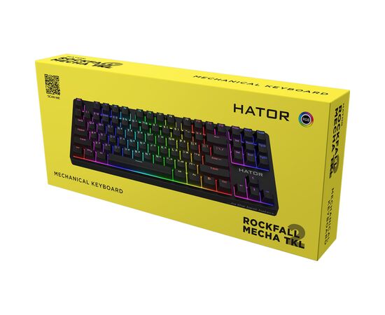 Клавиатура Hator Rockfall 2 Mecha TKL Orange USB Black (HTK-520), изображение 6 Клавиатура Hator Rockfall 2 Mecha TKL Orange USB Black (HTK-520), изображение 6