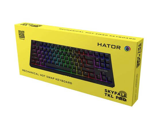 Клавиатура Hator Skyfall 2 TKL Pro Orange USB Black (HTK-750), изображение 6 Клавиатура Hator Skyfall 2 TKL Pro Orange USB Black (HTK-750), изображение 6