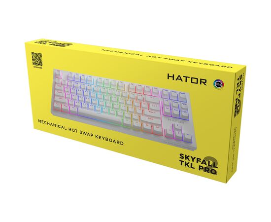 Клавиатура Hator Skyfall 2 TKL Pro Orange USB White (HTK-751), изображение 6 Клавиатура Hator Skyfall 2 TKL Pro Orange USB White (HTK-751), изображение 6