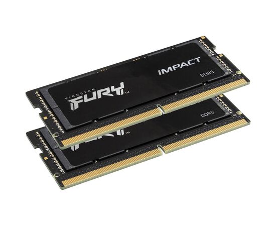 Модуль памяти для ноутбука SoDIMM DDR5 64GB (2x32GB) 5600 MHz FURY Impact Kingston Fury (ex.HyperX) (KF556S40IBK2-64), изображение 2 Модуль памяти для ноутбука SoDIMM DDR5 64GB (2x32GB) 5600 MHz FURY Impact Kingston Fury (ex.HyperX) (KF556S40IBK2-64), изображение 2