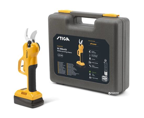 Ножницы садовые Stiga 20V, Li-lon 2Ah, кейс (SC100eKit), изображение 2