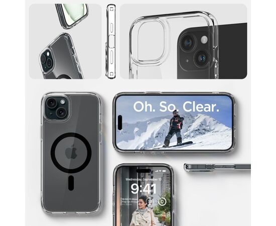 Чехол для мобильного телефона Spigen Apple iPhone 15 Plus Ultra Hybrid MagFit Black (ACS06661), изображение 4 Чехол для мобильного телефона Spigen Apple iPhone 15 Plus Ultra Hybrid MagFit Black (ACS06661), изображение 4
