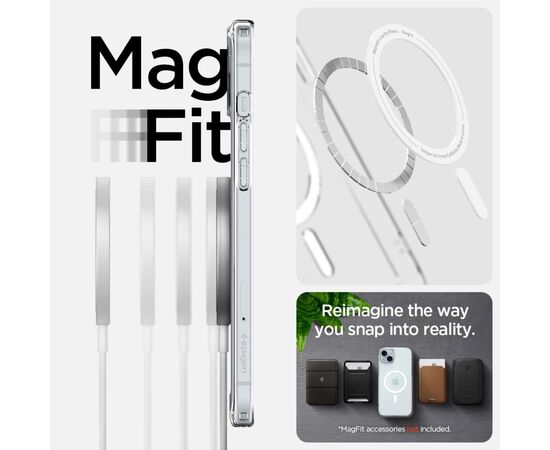 Чехол для мобильного телефона Spigen Apple iPhone 15 Plus Ultra Hybrid MagFit White (ACS06660), изображение 7 Чехол для мобильного телефона Spigen Apple iPhone 15 Plus Ultra Hybrid MagFit White (ACS06660), изображение 7